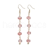 Topaz Jade/Cherry Quartz Glass/Blue Spot Jasper/Flower Amazonite Dangle Earrings EJEW-JE06062-4