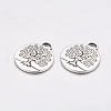 Tibetan Style Tree of Life Alloy Pendants TIBEP-19040-AS-NR-2