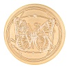 Golden Tone Round Wax Seal Brass Stamp Heads AJEW-S087-01G-15-2