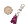 Faux Suede Tassel Pendant Decorations HJEW-JM03094-3