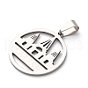 201 Stainless Steel Pendants STAS-V014-05P-2