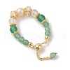 Natural Green Agate Adjustable Rings RJEW-C090-01G-4