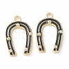 Brass Micro Pave Clear Cubic Zirconia Pendants KK-B030-13G-2