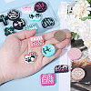 CHGCRAFT 16Pcs 16 Styles Silicone Focal Beads SIL-CA0004-52-3
