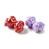 UV Plating Opaque Acrylic Beads X-MACR-F083-07-2