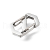 304 Stainless Steel Keychain Clasp Findings STAS-U051-01B-P-2