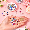 64Pcs 8 Styles Glass & Alloy Pendants PALLOY-TA00177-7