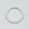 Fashionable Heart & Round Natural Quartz Crystal Rock Crystal Beaded Stretch Bracelets for Women Men EN4450-1-1