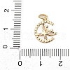 Brass Micro Pave Cubic Zirconia Charms KK-Q096-15C-G-3