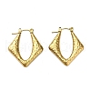 304 Stainless Steel Rhombus Hoop Earrings EJEW-Q040-03G-2