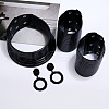 African Vintage Plastic & Resin Long Neck Collar & Wide Leather Bracelet & Stud Earring Sets FS-WGD976E-04-2