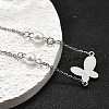 304 Stainless Steel Butterfly Link Bracelets BJEW-C098-01D-P-3