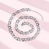 304 Stainless Steel Twisted Chain Necklaces NJEW-R026-31P-3