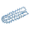 FIBLOOM Full Rainbow Plated Electroplate Transparent Glass Beads Strands EGLA-FI0001-02-1