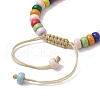 Colorful Rondelle Acrylic Braided Bead Bracelets BJEW-JB10339-02-4