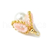 Shell Pearl Beads Glass Pendants PALLOY-MZ00434-01-4