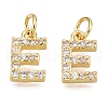 Brass Micro Pave Clear Cubic Zirconia Charms KK-ZX025-07E-1