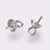 Tarnish Resistant 201 Stainless Steel Cup Peg Bails Pendants STAS-I088-M-03P-2
