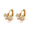 Bowknot Brass Hoop Earrings EJEW-S256-02A-G-4