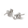 Rhodium Plated 925 Sterling Silver Cup Peg Bails X-FIND-Z008-15P-2