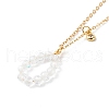 Brass Cubic Zirconia Pendant Necklace NJEW-JN03531-01-1