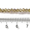 Electroplate Transparent Glass Beads Strands EGLA-A035-T3mm-L16-4