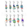 Synthetic Turquoise Chips Pendant Decoration HJEW-JM01080-1