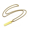 Vacuum Plating 201 Stainless Steel Pendant Necklaces for Man NJEW-Q336-03E-G-3