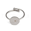 304 Stainless Steel Cuff Ring Components STAS-D372-02P-03-2