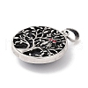 Natural Obsidian Tree of Life with Owl Pendants G-L524-15AS-10-2