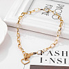 Heart Stainless Steel Pendant Paperclip Chain Necklaces FS-WGB7F21-01-1