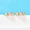 Brass Hoop Earrings EJEW-S256-03A-G-2