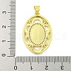 Rack Plating Brass Micro Pave Clear Cubic Zirconia Pendants KK-B091-21G-04-3