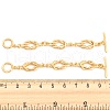 Brass Toggle Clasps with Links KK-D048-02G-3