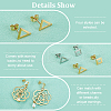 DICOSMETIC 40Pcs 4 Style 201 Stainless Steel Stud Earring Findings with Hole EJEW-DC0001-21-4