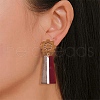 22Pcs 11 Styles Walnut Wood Stud Earring Findings MAK-CJ0001-17-6