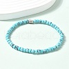 Synthetic Turquoise Beads Stretch Bracelets for Women Men PW-WG6A9BA-03-4