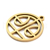 304 Stainless Steel Pendants STAS-Z043-01G-2