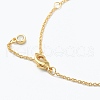 Brass Micro Pave Clear Cubic Zirconia Pendant Necklaces NJEW-J059-01D-4