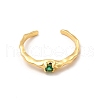 Cubic Zirconia Diamond Open Cuff Ring RJEW-A015-01G-2