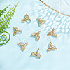 Beebeecraft Brass Cubic Zirconia Pendants ZIRC-BBC0001-14-4