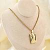 304 Stainless Steel Virgin Mary Pendant Wheat Chain Necklaces for Men NJEW-S387-09G-02-2