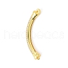 Eco-friendly Rack Plating Brass Micro Pave Clear Cubic Zirconia Connector Charms KK-F843-03G-2