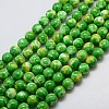Synthetic Ocean White Jade Beads Strands G-L019-8mm-03-1