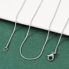 Non-Tarnish Classic Plain 304 Stainless Steel Mens Womens Snake Chain Necklaces X-STAS-M174-018P-B-3
