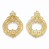 Brass Filigree Pendants KK-T040-032-NF-1