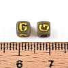 Plating Acrylic Beads OACR-N140-01G-G-3