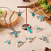  14Pcs 7 Styles Synthetic Turquoise Pendants FIND-TA0003-06-15