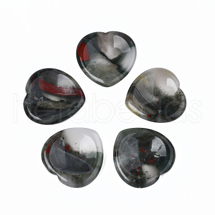 Mother's Day Gifts Natural Bloodstone Thumb Worry Stone G-N0325-01S-1