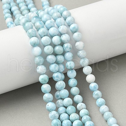 Natural Hemimorphite Beads Strands G-B141-01-6mm-1